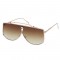 Унисекс слънчеви очила с тънки метални дръжки и рамка 8