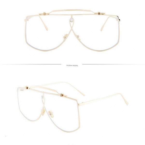 Унисекс слънчеви очила с тънки метални дръжки и рамка 17