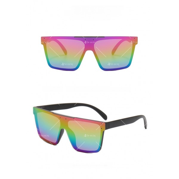 Унисекс слънчеви очила с квадратна форма на стъклата 14