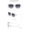 Дамски слънчеви очила в квадратна форма с рамка от метал и пластмаса 15