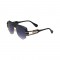 Дамски слънчеви очила с голяма права рамка и ефектни дръжки 3