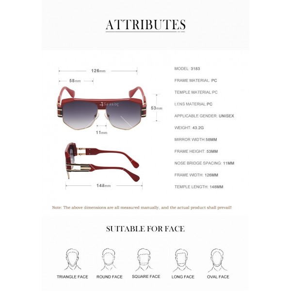 Дамски слънчеви очила с голяма права рамка и ефектни дръжки 16