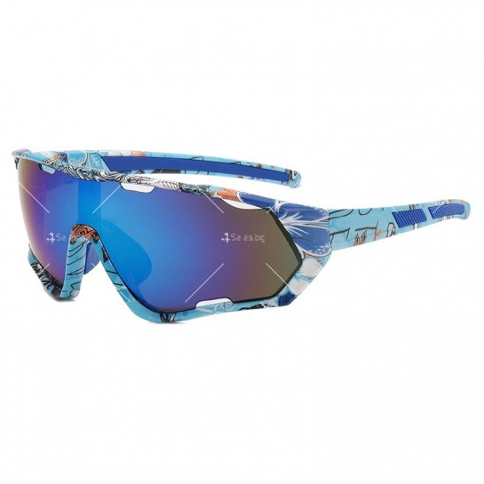 Слънчеви очила с поляризирани стъкла и ефектни рамки, тип скиорски