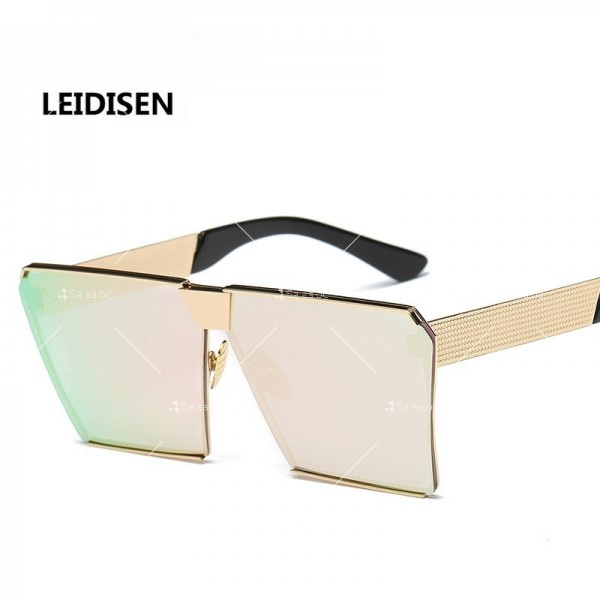 Унисекс слънчеви очила с квадратни стъкла и ефектни дръжки 8