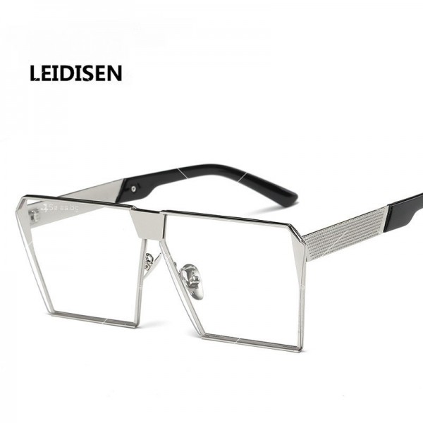 Унисекс слънчеви очила с квадратни стъкла и ефектни дръжки 10