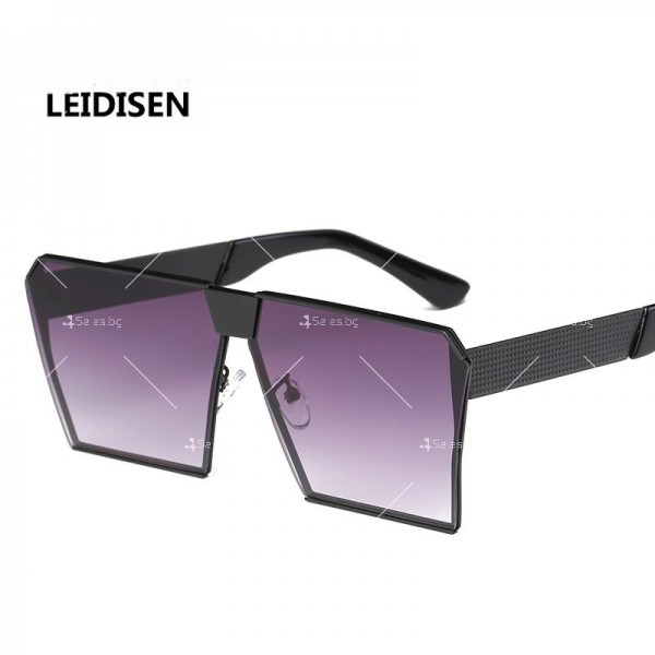 Унисекс слънчеви очила с квадратни стъкла и ефектни дръжки 15
