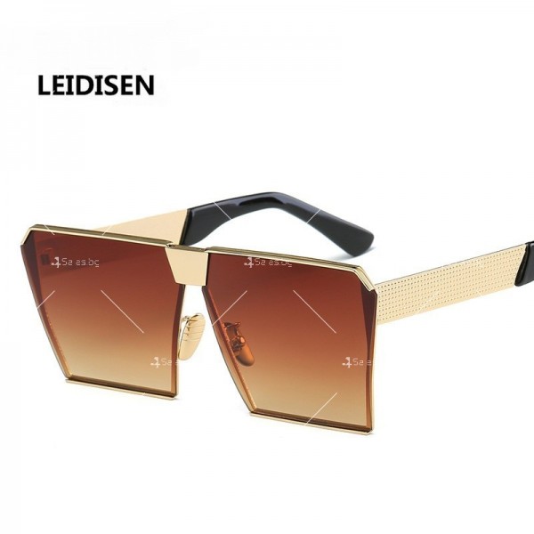 Унисекс слънчеви очила с квадратни стъкла и ефектни дръжки 16