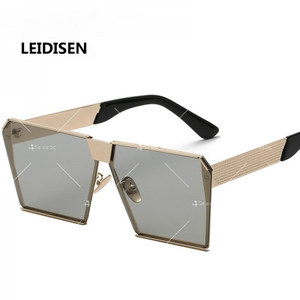 Унисекс слънчеви очила с квадратни стъкла и ефектни дръжки 22
