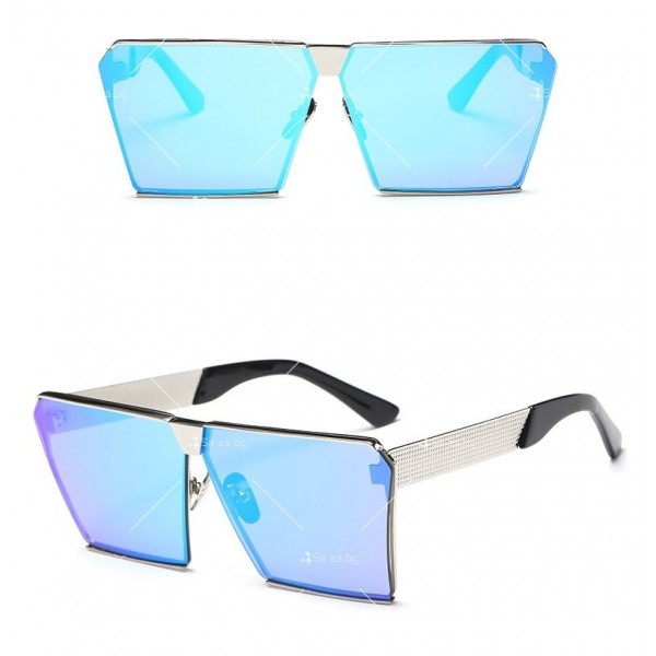 Унисекс слънчеви очила с квадратни стъкла и ефектни дръжки 24