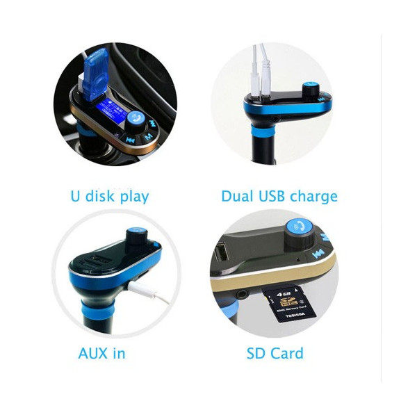 Bluetooth MP3 Player Timloon BT66, 2 USB порта, SD и MMC карта и LED екран HF10 3