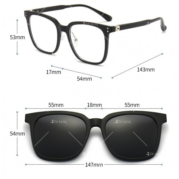Комплект от слънчеви очила + 5 броя поляризирани стъкла в различни цветове 3