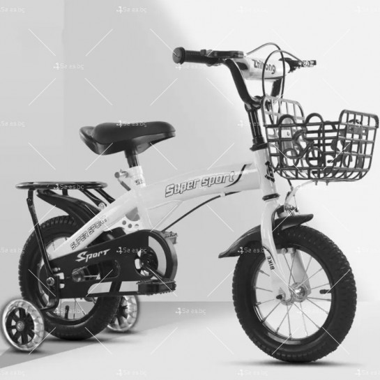 Детски велосипед с противоплъзгащи се гуми и помощни колела C BIKE2
