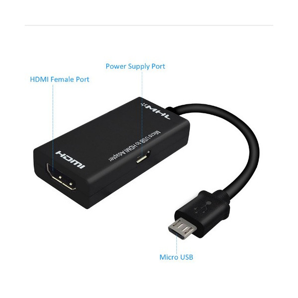 Преходник JianHan Micro USB към HDMI MHL, CA55