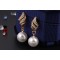 Комплект бижута – колие и обеци с висулка перла AD14 8