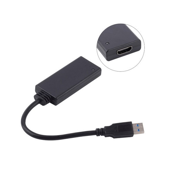 USB 3.0 To HDMI адаптер, поддържа Full HD 1080 p, работи с Windows 7, 8 и 10,CA64