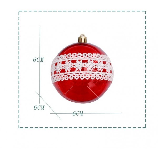 Коледна декорация, Червени и бели топки 5