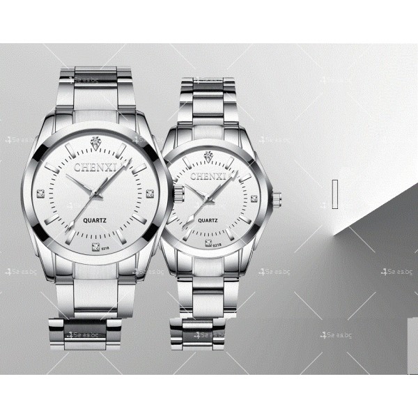 Дамски ръчен часовник с кварцов механизъм и метална каишка WW27 9