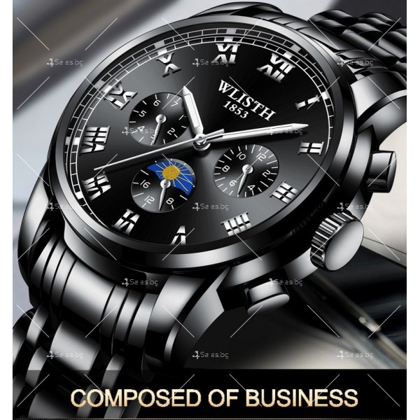 Мъжки бизнес часовник с метален корпус и изискан дизайн WW37 9