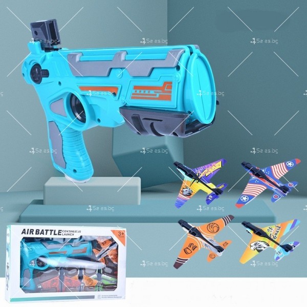 Детска играчка – пистолет, изстрелващ самолети WJ105 6