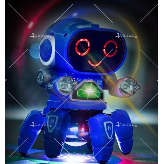 Танцуващ мини робот със светлини и 360 градуса ротация на корпуса WJ71