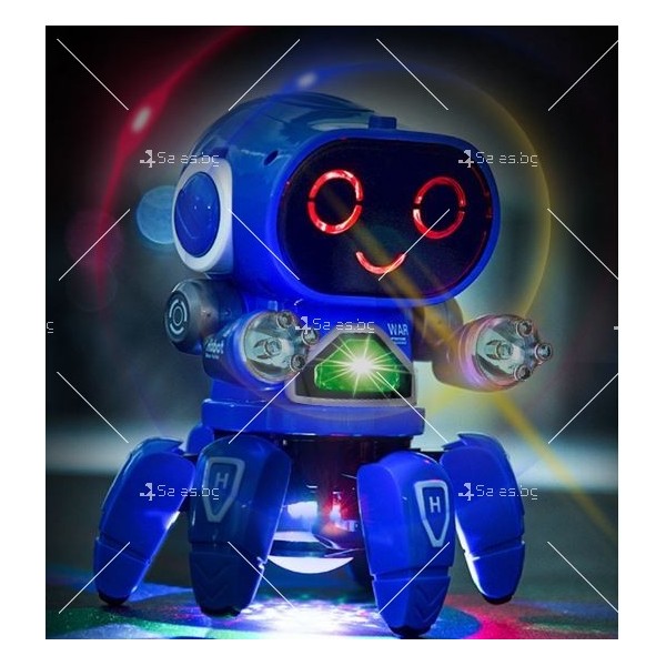 Танцуващ мини робот със светлини и 360 градуса ротация на корпуса WJ71 1