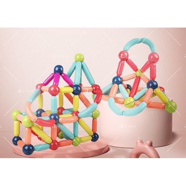 Бебешки комплект играчки - сглобяеми магнитни блокове, различен брой части WJ69 6