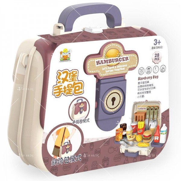 Детска чанта с принадлежности – приготвяне на бургери, или козметична  WJ67 11