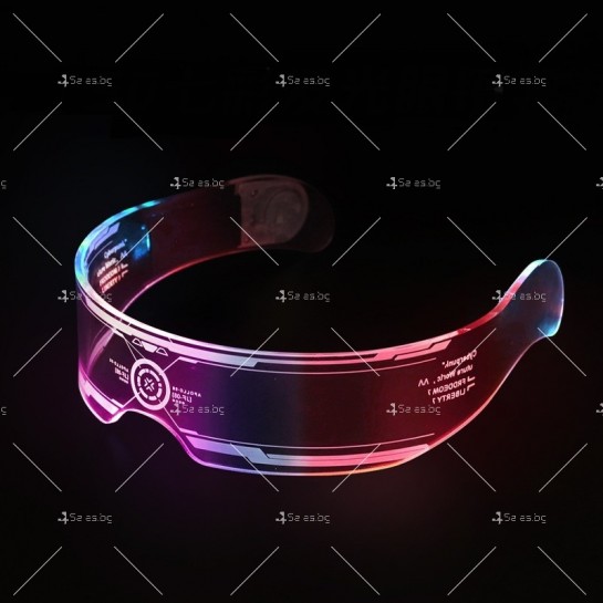 Прозрачни футуристични очила, светещи в тъмното с LED неонови светлини WJ56