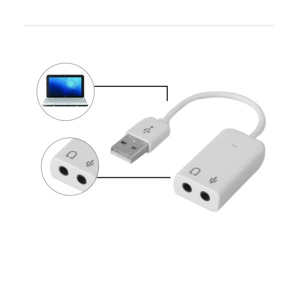 USB 2.0 звукова карта с 3D стерео звук, и 7.1 канален звуков ефект  CA14