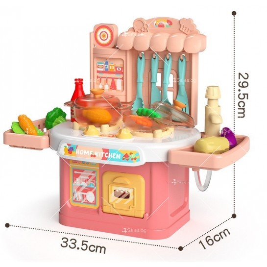 Детска кухня за игра в мини размери с всички необходими продукти WJ59