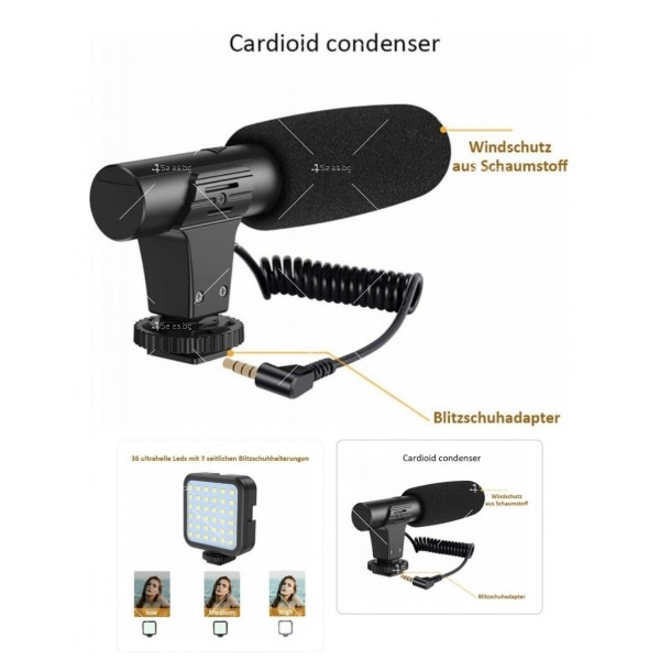 Професионален видео трансформатор, Bluetooth, микрофон, LED прожектор TV776 1