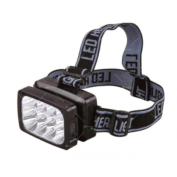 YAJIA Акумулаторна супер ярка 12 LED челна лампа YJ-1837 черна