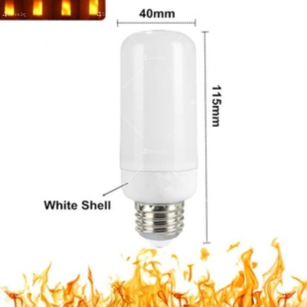 Крушка с ефект пламък, LED, 5W 5