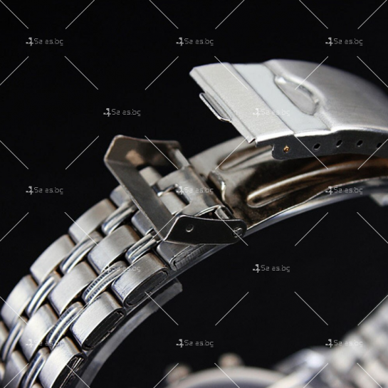 Класически мъжки ръчен часовник с верижка от неръждаема стомана WW16