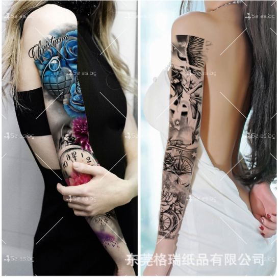 Временна татуировка ръкав  - различни видове HZS811