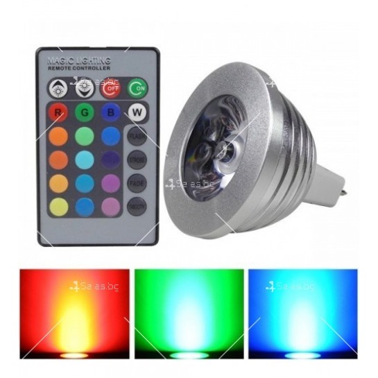 Цветна LED крушка с дистанционно управление