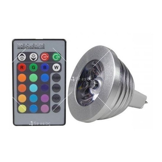 Цветна LED крушка с дистанционно управление
