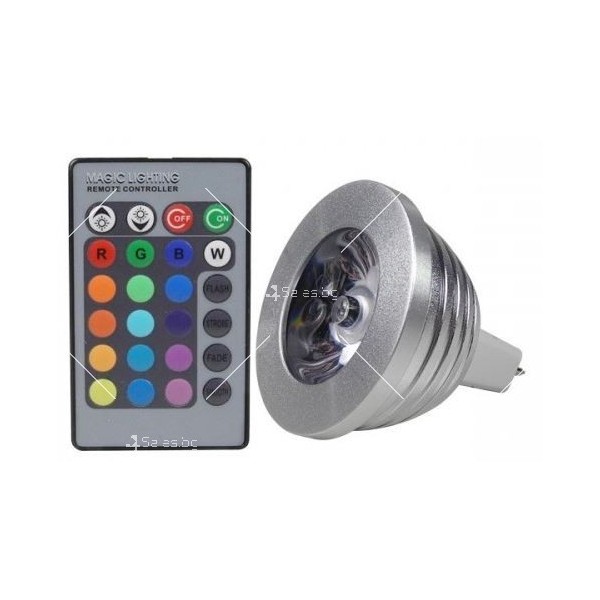 Цветна LED крушка с дистанционно управление 4