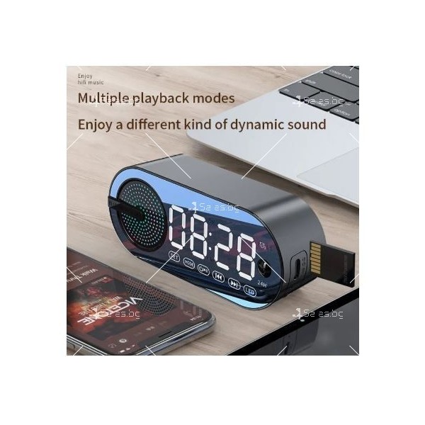 Преносим LED часовник с Bluetooth и FM радио F RADIO20 2