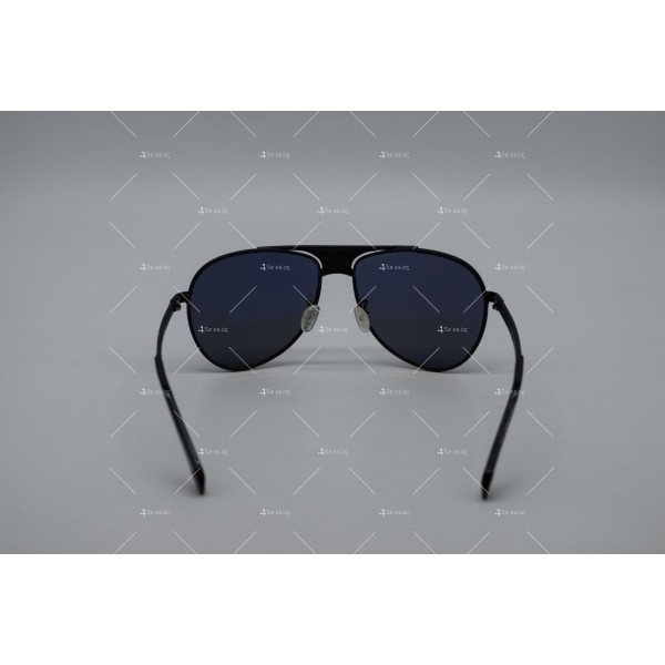 мъжки слънчеви очила с големи рамки заобикалян с тънка метална лента YJZ7 3