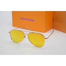 Мъжки слънчеви очила и голямо стъкло отпред, жълт цвят, отстрани златно YJZ18