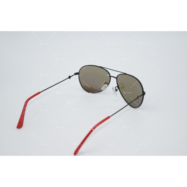 Мъжки слънчеви очила с големи стъклени стъкла и тънки стоманени страни YJZ20 2