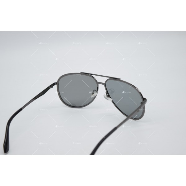 Мъжки слънчеви очила с големи стъклени стъкла и тънки стоманени страни YJZ25 3