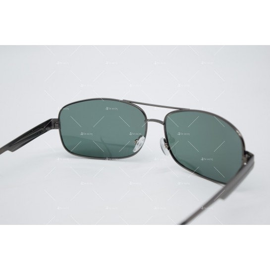 Мъжки слънчеви очила с големи стъклени стъкла и тънки стоманени страни YJZ26