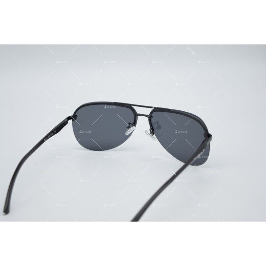 Мъжки слънчеви очила с големи стъклени стъкла и тънки стоманени страни YJZ28