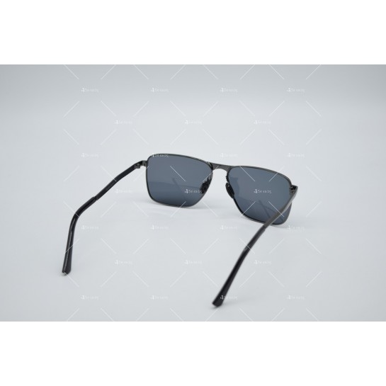 Мъжки слънчеви очила с големи стъклени стъкла и тънки стоманени страни YJZ32