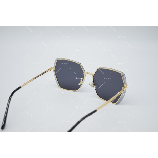 Дамски полигонални слънчеви очила без рамки YJZ34 2