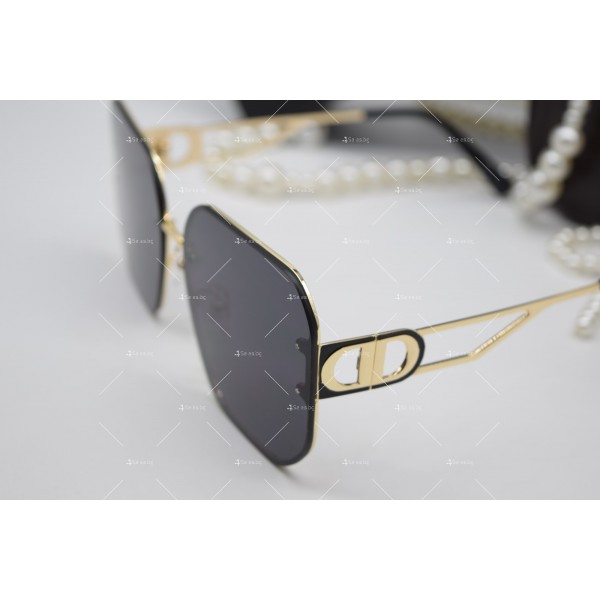 Дамски полигонални слънчеви очила cтранита са златни с иконата на Гучи YJZ39 3