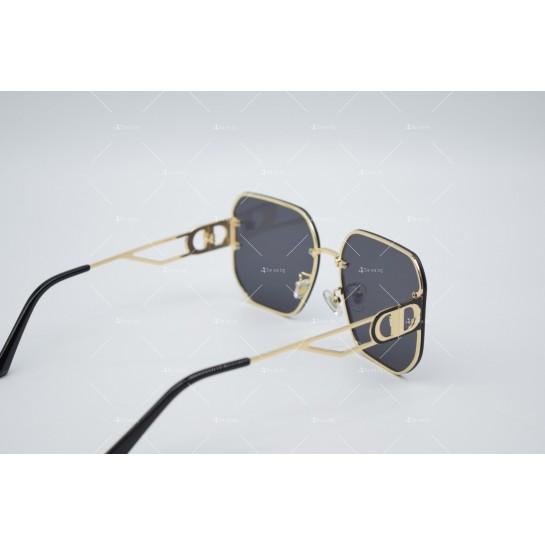 Дамски полигонални слънчеви очила cтранита са златни с иконата на Гучи YJZ39