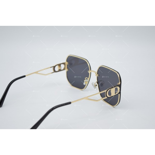 Дамски полигонални слънчеви очила cтранита са златни с иконата на Гучи YJZ39 2